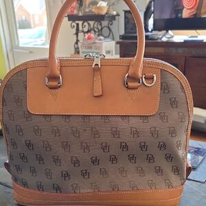 Vintage Dooney & Bourke Monogram Satchel Handbag 13x9.5x5
